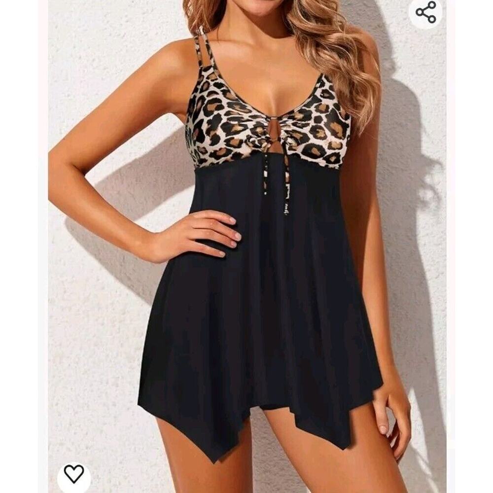 Holipick Womens Printed Swimsuit Skirted Swimwear Bathing Swimdress Size XL